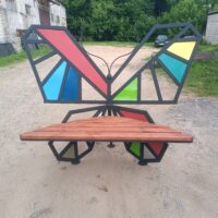 скамейка бабочка